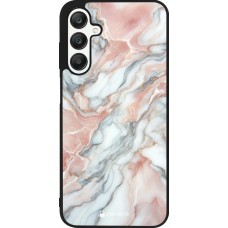 Samsung Galaxy A25 Case Hülle - Silikon schwarz Rosa Leuchtender Marmor