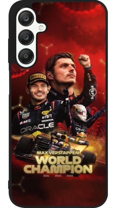 Samsung Galaxy A25 Case Hülle - Silikon schwarz Max Verstappen Champion 2023