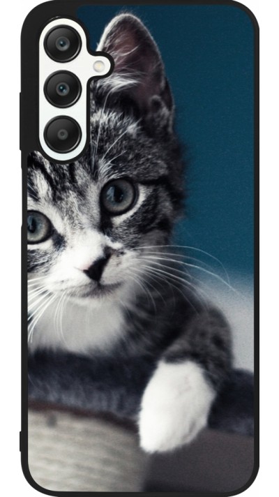 Samsung Galaxy A25 Case Hülle - Silikon schwarz Meow 23