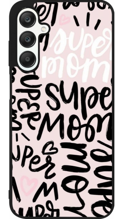 Samsung Galaxy A25 Case Hülle - Silikon schwarz Mom 2024 Super mom