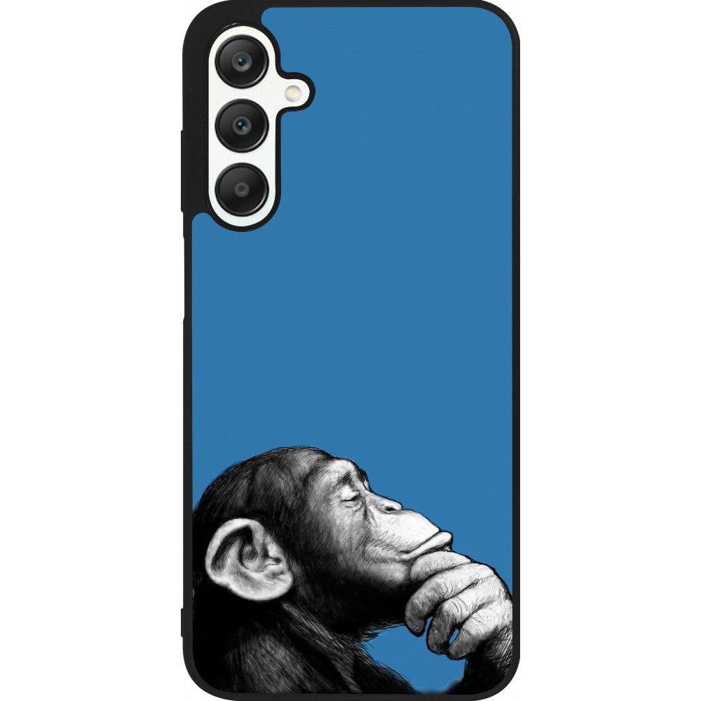 Coque Samsung Galaxy A25 - Silicone rigide noir Monkey Pop Art