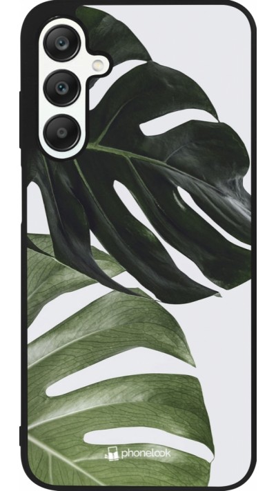 Samsung Galaxy A25 Case Hülle - Silikon schwarz Monstera Plant