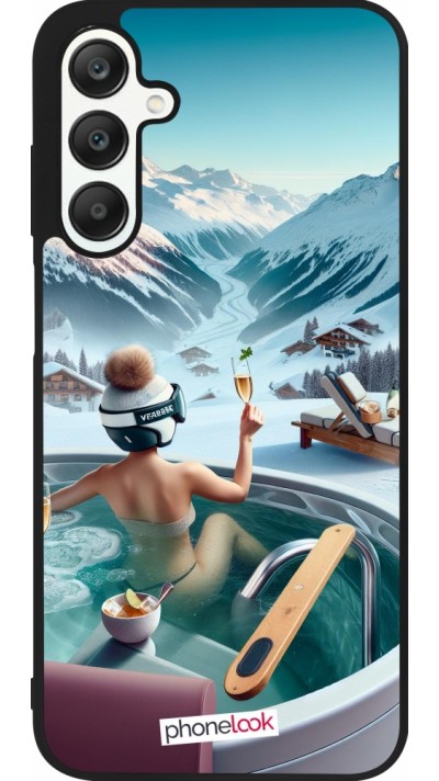 Samsung Galaxy A25 Case Hülle - Silikon schwarz Berg Glamour Whirlpool