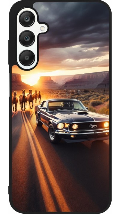 Samsung Galaxy A25 Case Hülle - Silikon schwarz Mustang 69 Grand Canyon