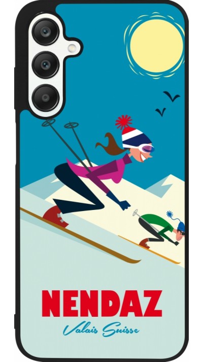 Samsung Galaxy A25 Case Hülle - Silikon schwarz Nendaz Ski Downhill