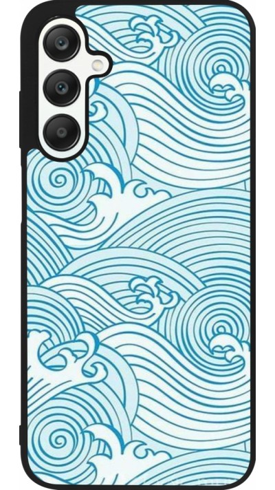 Samsung Galaxy A25 Case Hülle - Silikon schwarz Ocean Waves