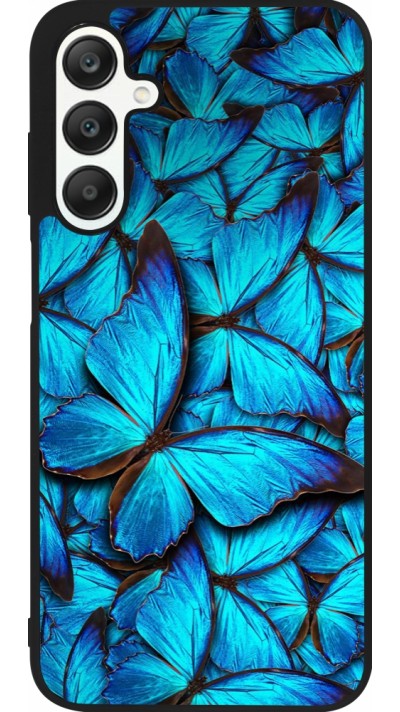 Samsung Galaxy A25 Case Hülle - Silikon schwarz Papillon bleu