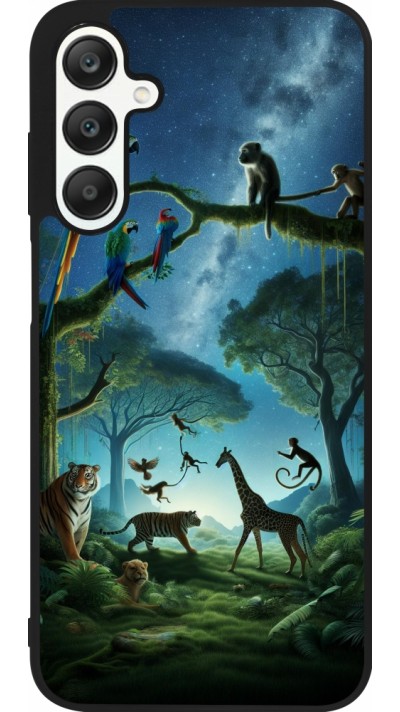 Samsung Galaxy A25 Case Hülle - Silikon schwarz Paradies der exotischen Tiere