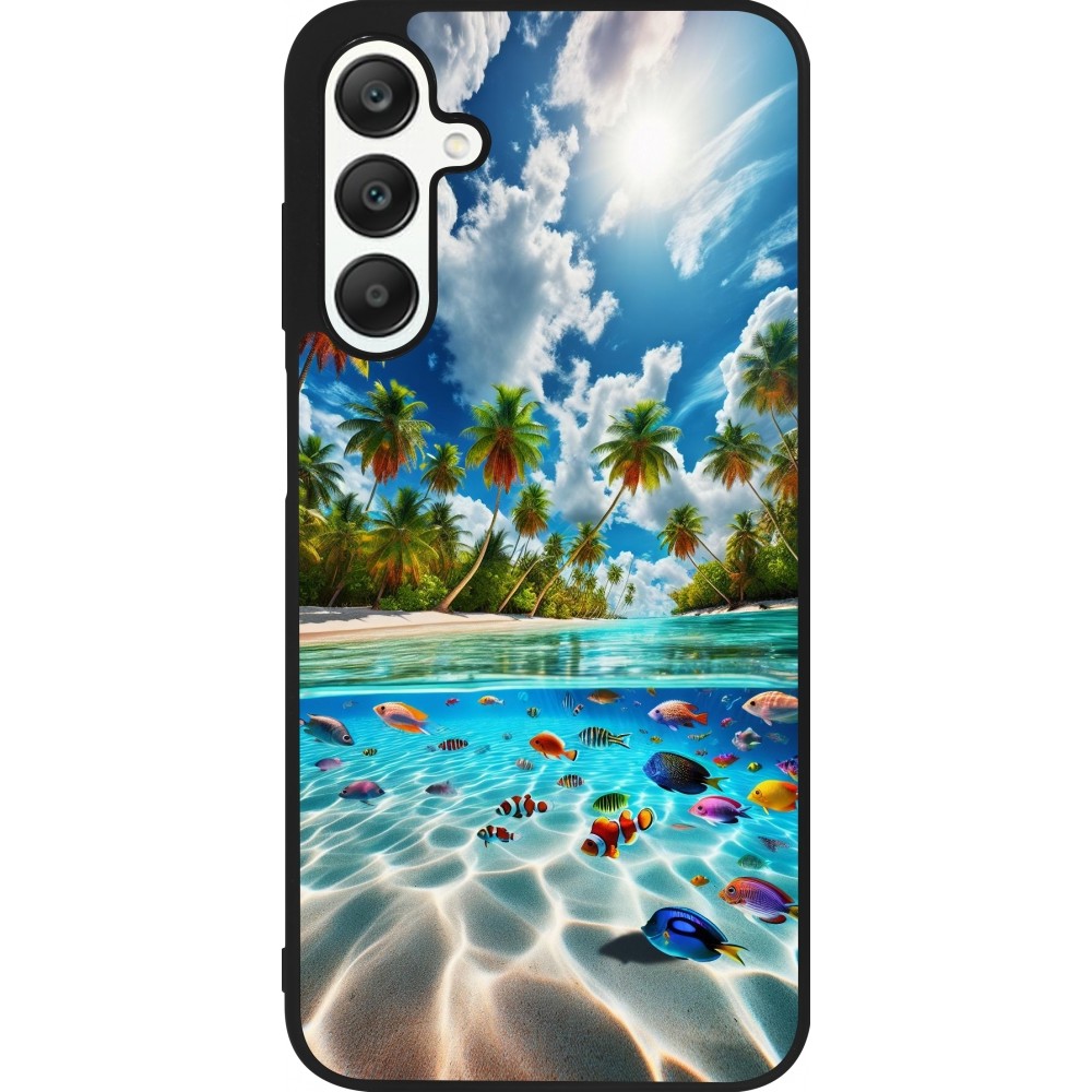 Samsung Galaxy A25 Case Hülle - Silikon schwarz Strandparadies