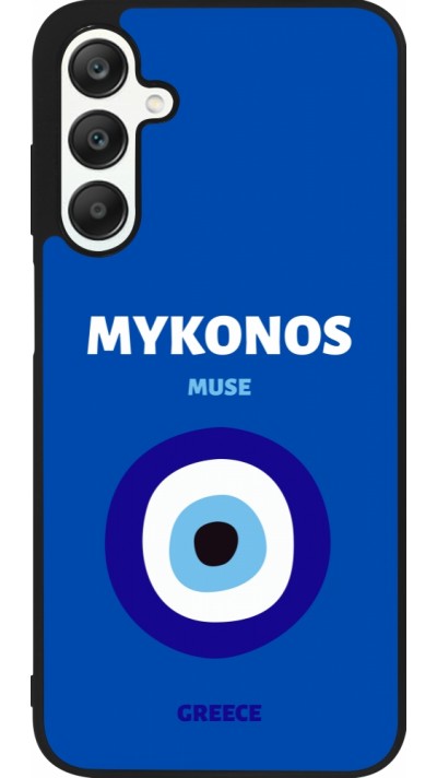 Samsung Galaxy A25 Case Hülle - Silikon schwarz Pop Summer Destination Mykonos