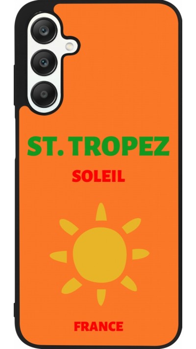 Samsung Galaxy A25 Case Hülle - Silikon schwarz Pop Summer Destination St-Tropez