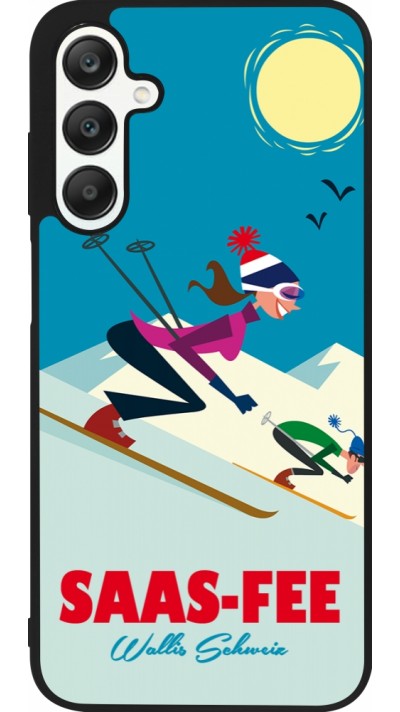 Samsung Galaxy A25 Case Hülle - Silikon schwarz Saas-Fee Ski Downhill