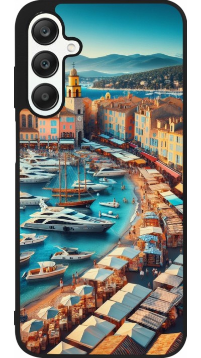 Samsung Galaxy A25 Case Hülle - Silikon schwarz Saint-Tropez Strand