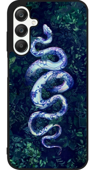 Samsung Galaxy A25 Case Hülle - Silikon schwarz Snake Blue Anaconda