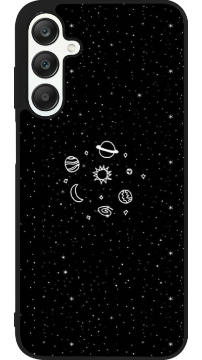 Samsung Galaxy A25 Case Hülle - Silikon schwarz Space Doodle