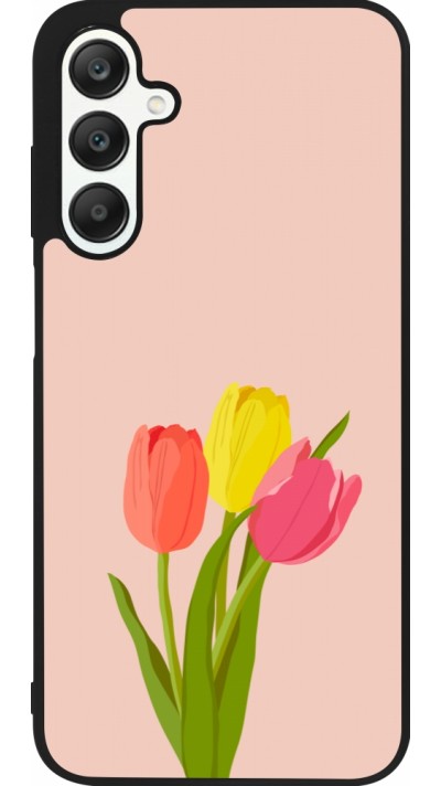 Samsung Galaxy A25 Case Hülle - Silikon schwarz Spring 23 tulip trio