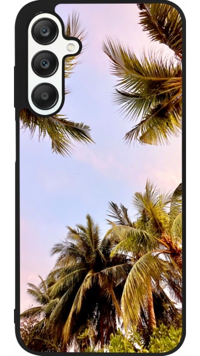 Samsung Galaxy A25 Case Hülle - Silikon schwarz Summer 2023 palm tree vibe