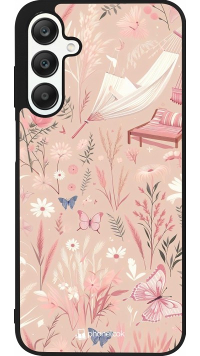 Samsung Galaxy A25 Case Hülle - Silikon schwarz Sommer Pastellmuster