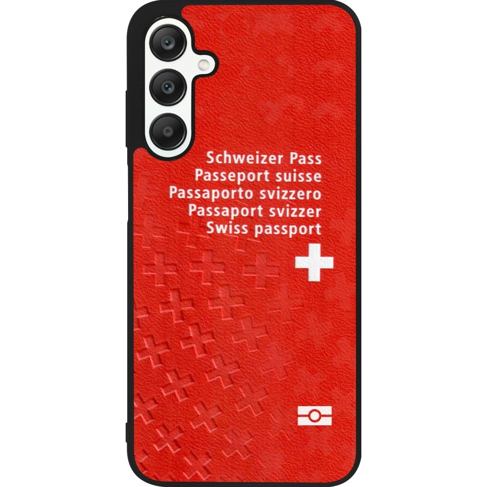 Samsung Galaxy A25 Case Hülle - Silikon schwarz Swiss Passport