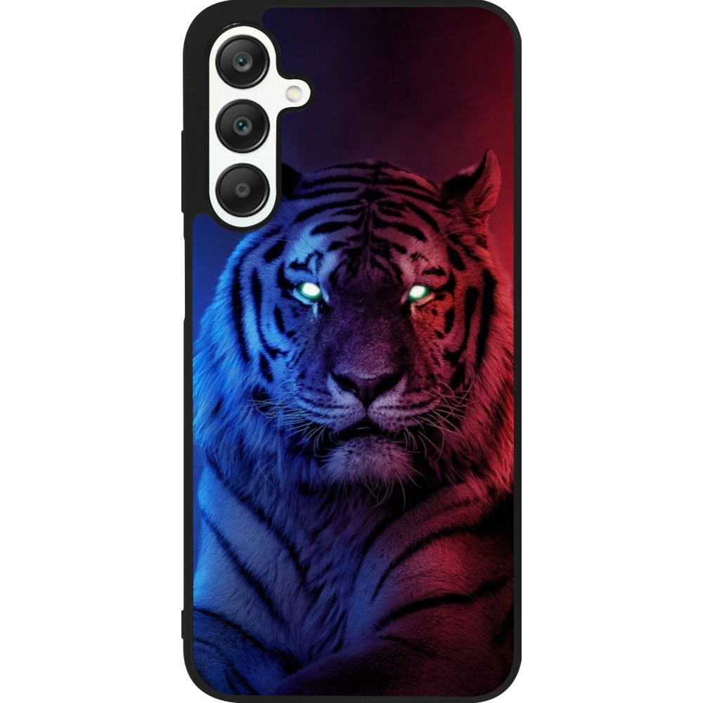 Samsung Galaxy A25 Case Hülle - Silikon schwarz Tiger Blue Red