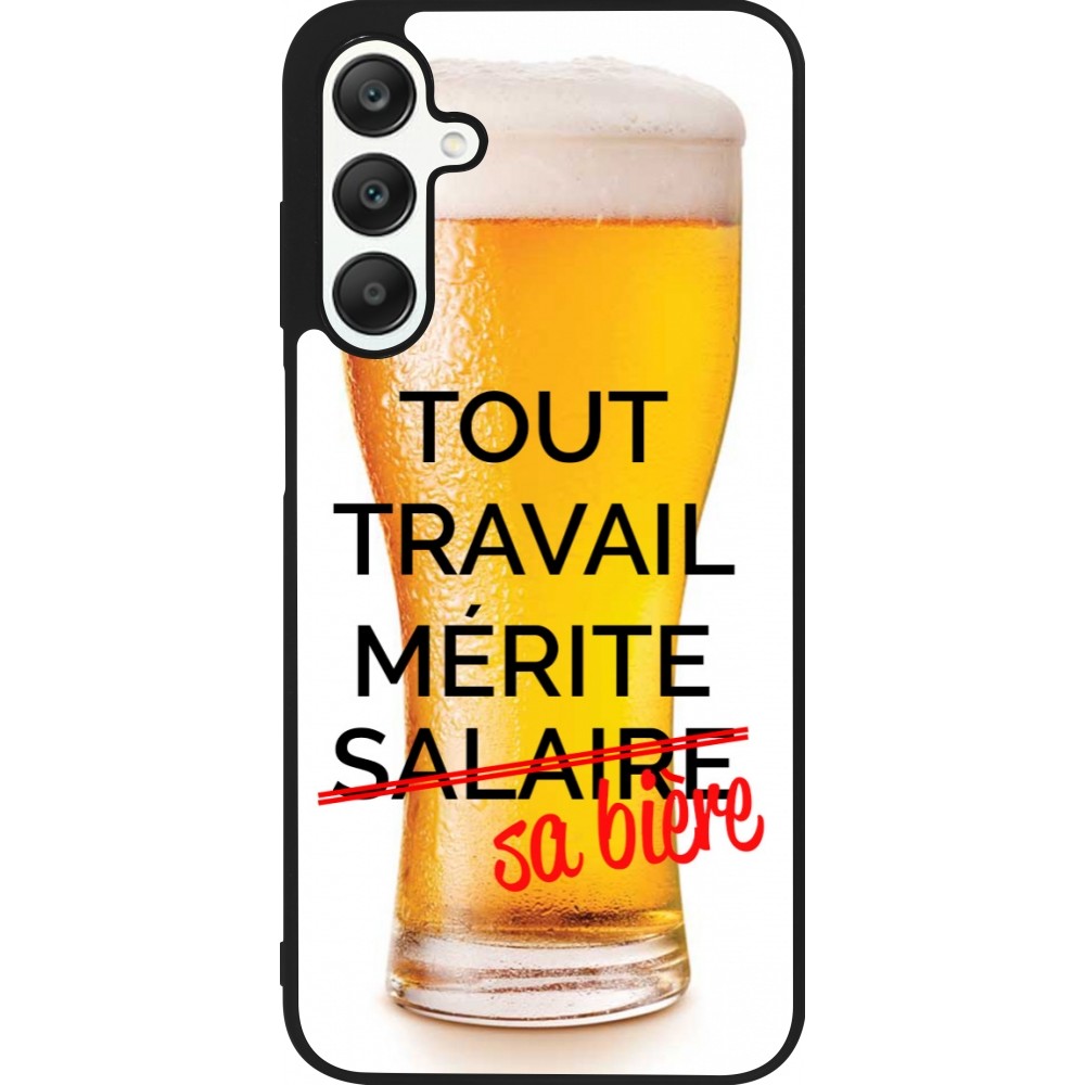 Samsung Galaxy A25 Case Hülle - Silikon schwarz Tout travail mérite sa bière