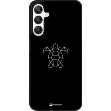 Samsung Galaxy A25 Case Hülle - Silikon schwarz Turtles lines on black