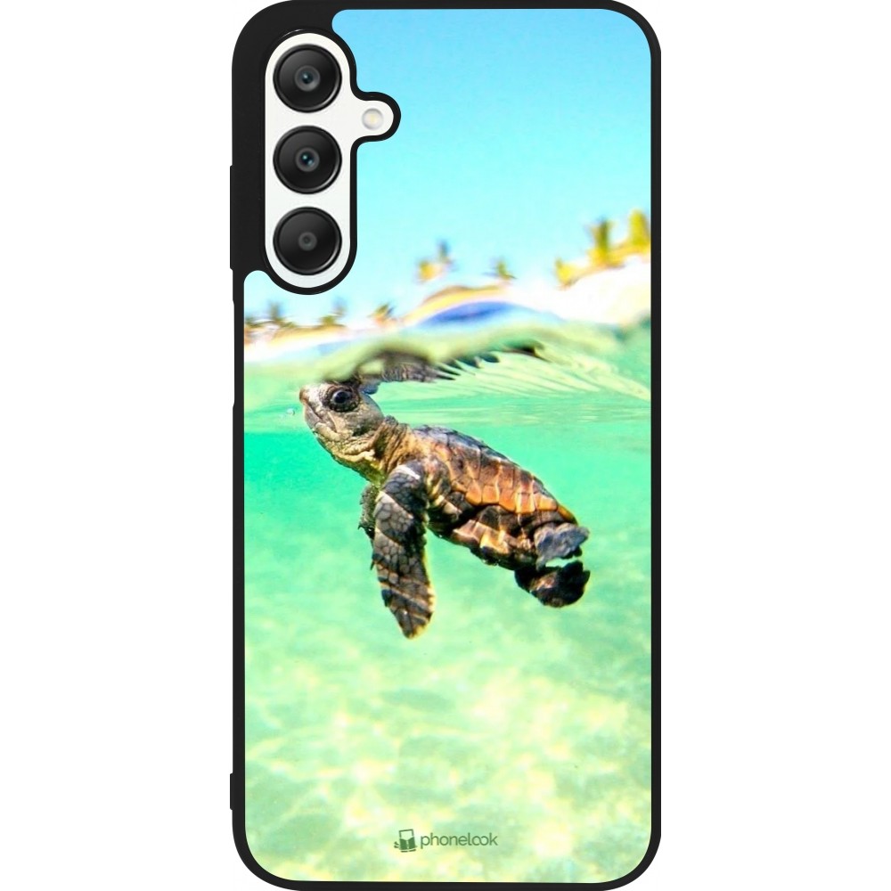 Samsung Galaxy A25 Case Hülle - Silikon schwarz Turtle Underwater