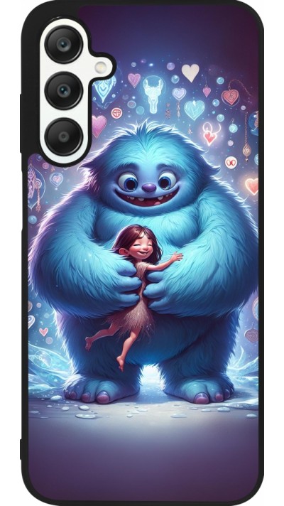 Samsung Galaxy A25 Case Hülle - Silikon schwarz Valentin 2024 Flauschige Liebe