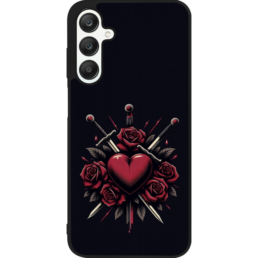 Samsung Galaxy A25 Case Hülle - Silikon schwarz Valentine 2024 gothic love