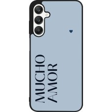 Samsung Galaxy A25 Case Hülle - Silikon schwarz Valentine 2024 mucho amor azul