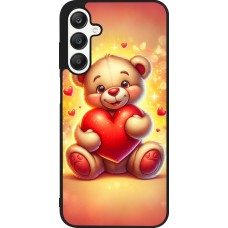 Samsung Galaxy A25 Case Hülle - Silikon schwarz Valentin 2024 Teddy Liebe