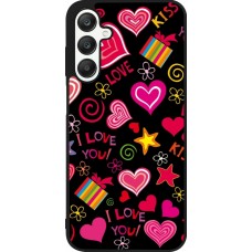 Samsung Galaxy A25 Case Hülle - Silikon schwarz Valentine 2023 love symbols