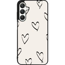 Samsung Galaxy A25 Case Hülle - Silikon schwarz Valentine 2023 minimalist hearts