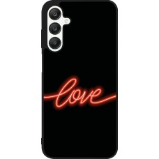 Samsung Galaxy A25 Case Hülle - Silikon schwarz Valentine 2023 neon love