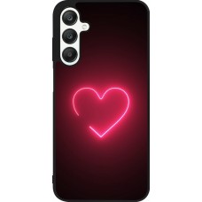 Samsung Galaxy A25 Case Hülle - Silikon schwarz Valentine 2023 single neon heart