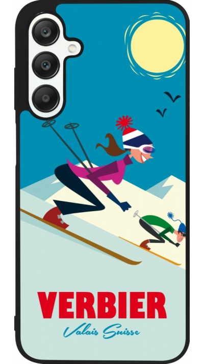 Samsung Galaxy A25 Case Hülle - Silikon schwarz Verbier Ski Downhill