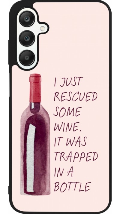 Samsung Galaxy A25 Case Hülle - Silikon schwarz I just rescued some wine