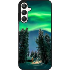 Samsung Galaxy A25 Case Hülle - Silikon schwarz Winter 22 Northern Lights