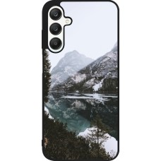 Samsung Galaxy A25 Case Hülle - Silikon schwarz Winter 22 snowy mountain and lake