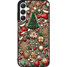 Samsung Galaxy A25 Case Hülle - Silikon schwarz Weihnachten 2023 Mikromuster