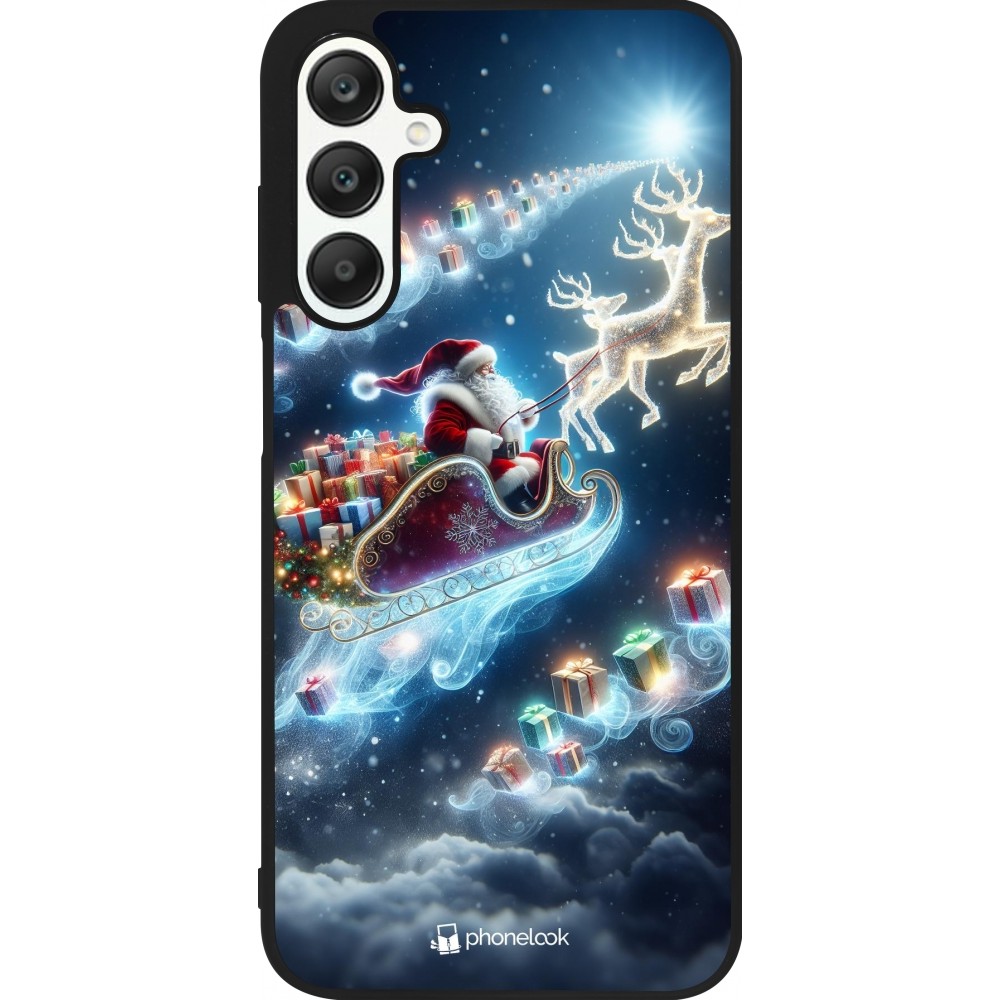 Samsung Galaxy A25 Case Hülle - Silikon schwarz Weihnachten 2023 Verzauberter Weihnachtsmann