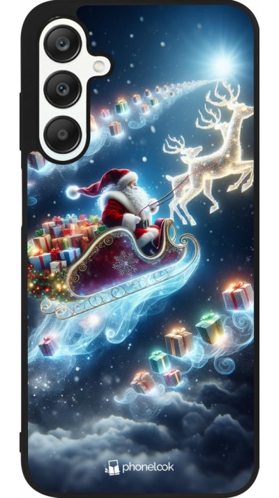 Samsung Galaxy A25 Case Hülle - Silikon schwarz Weihnachten 2023 Verzauberter Weihnachtsmann