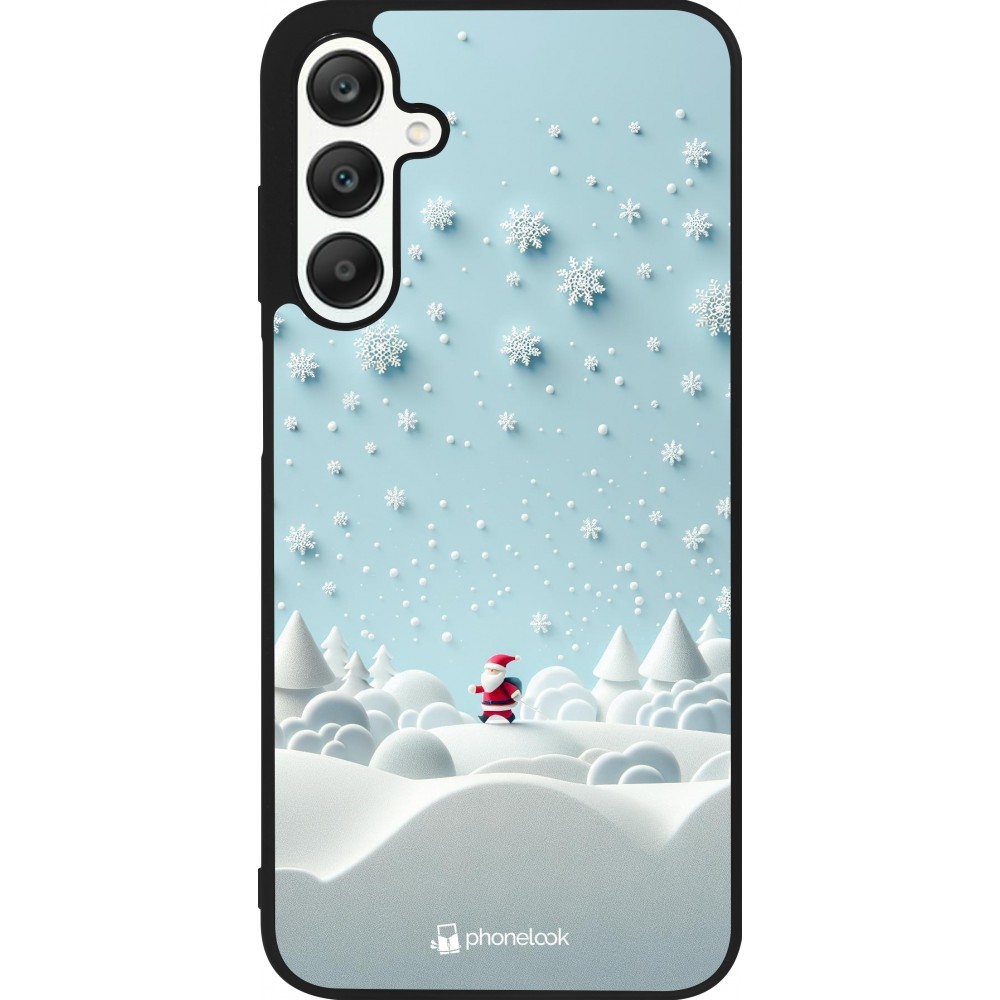 Samsung Galaxy A25 Case Hülle - Silikon schwarz Weihnachten 2023 Kleiner Vater Schneeflocke