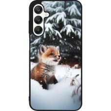 Samsung Galaxy A25 Case Hülle - Silikon schwarz Weihnachten 2023 Fuechslein Tanne