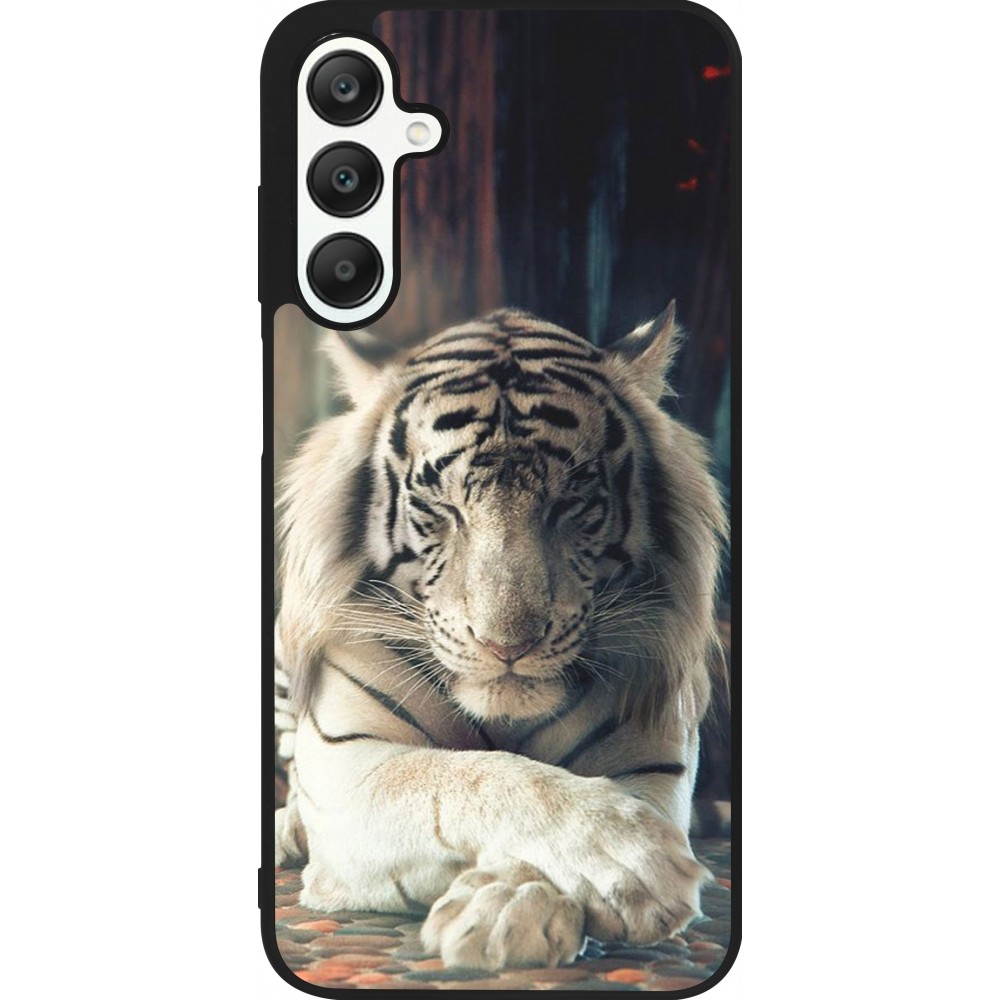 Samsung Galaxy A25 Case Hülle - Silikon schwarz Zen Tiger