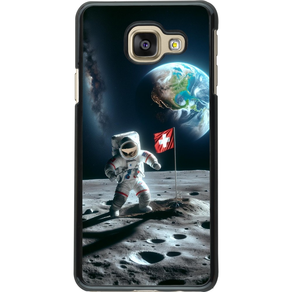 Samsung Galaxy A3 (2016) Case Hülle - Astro Schweiz auf dem Mond