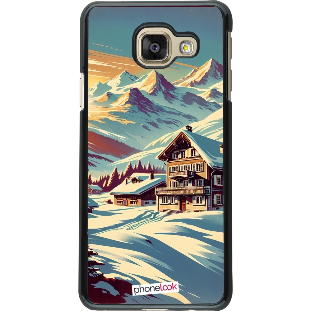 Samsung Galaxy A3 (2016) Case Hülle - Chalet Berg verschneit