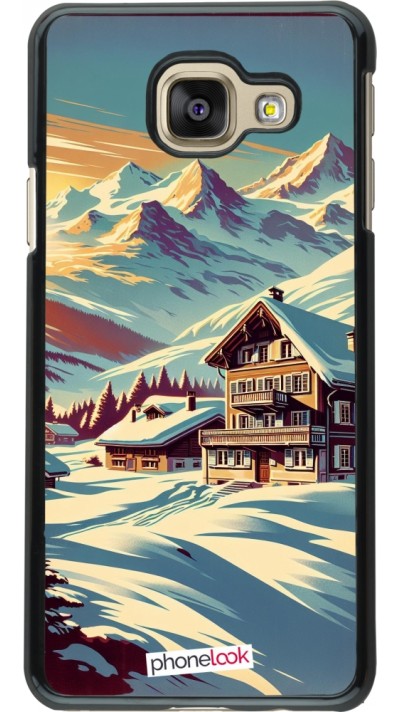 Samsung Galaxy A3 (2016) Case Hülle - Chalet Berg verschneit