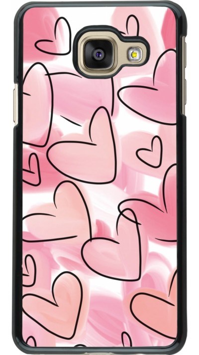 Samsung Galaxy A3 (2016) Case Hülle - Easter 2023 pink hearts