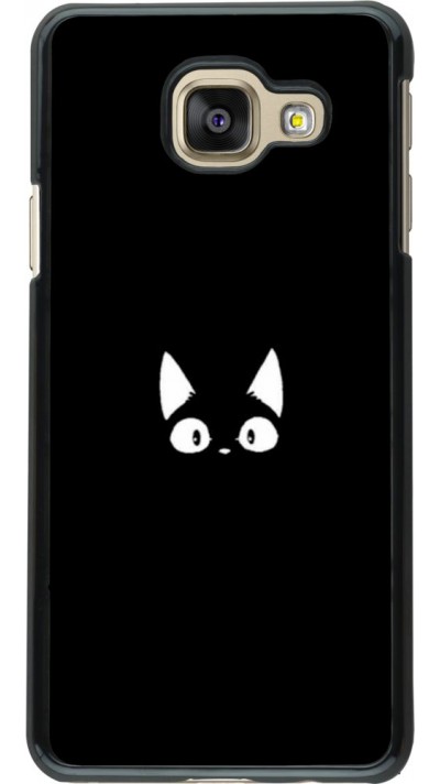 Hülle Samsung Galaxy A3 (2016) - Funny cat on black